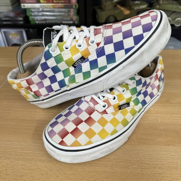 Vans Doheny Rainbow Checkerboard Women’s Size 7.5 Low Top Sneakers 721356 - Picture 2 of 6